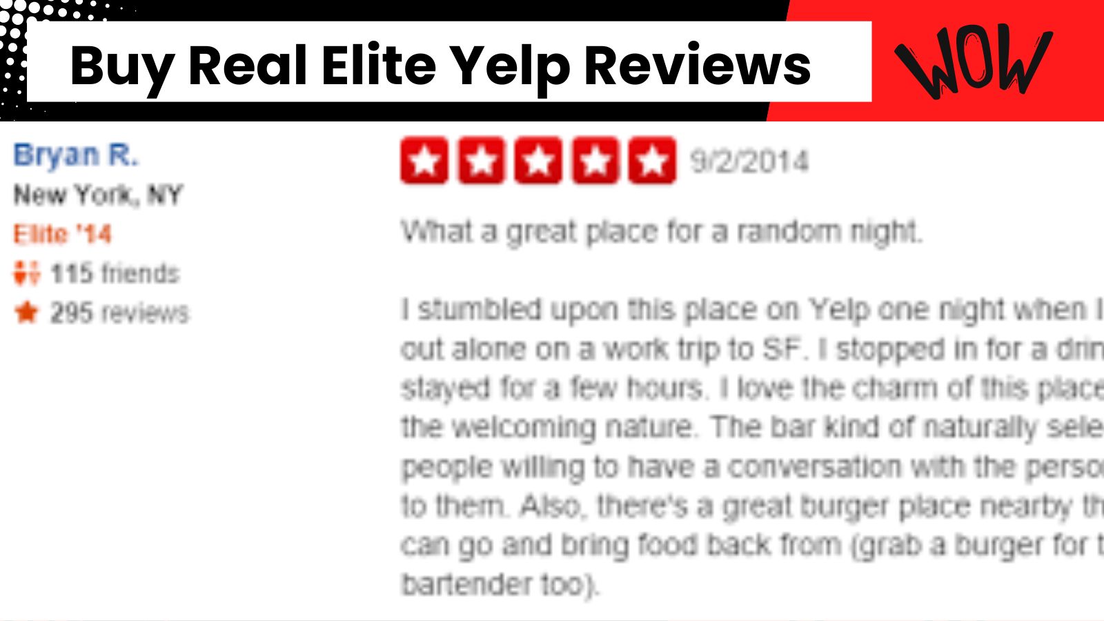 Buy Real Elite Yelp Reviews